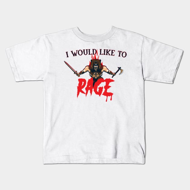 I would like to RAGE Kids T-Shirt by retrochris